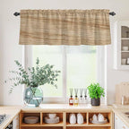 Kitchen Curtains Tiers and Valance Set of 3, Country Farmhouse Light Filtering - Image 4