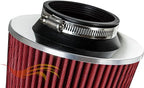 RED 3.5" 89 mm Inlet Cold Air INTAKE Cone Replacement Performance Washable - Image 8