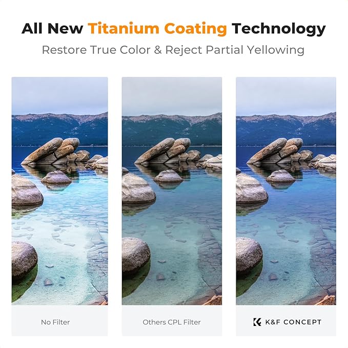 K&F CONCEPT 72mm True Color Ultra-Low Reflectivity CPL Filter Polarizer Lens - Image 3