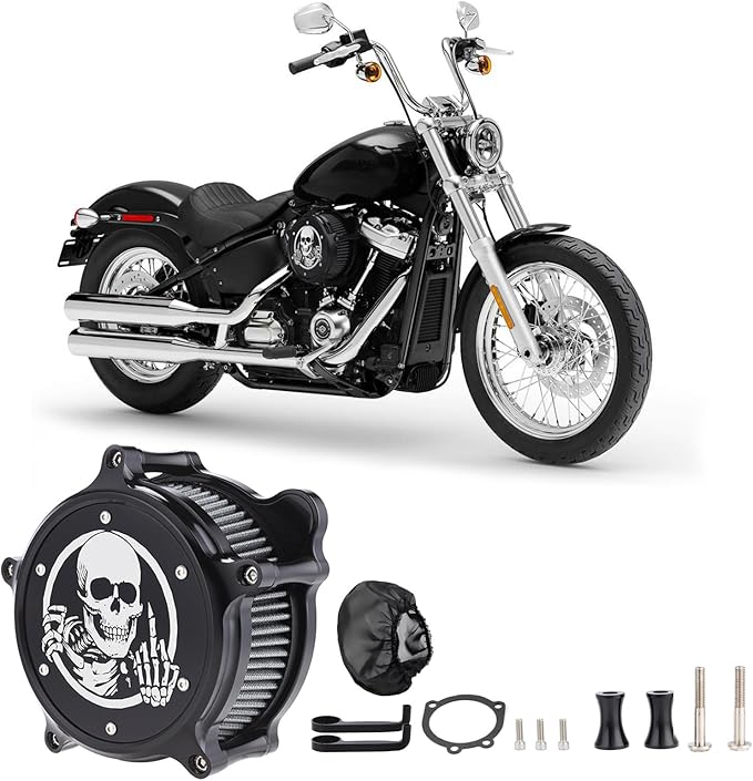 Motorcycle Air Filter Skull Style Air Cleaner - Image 7