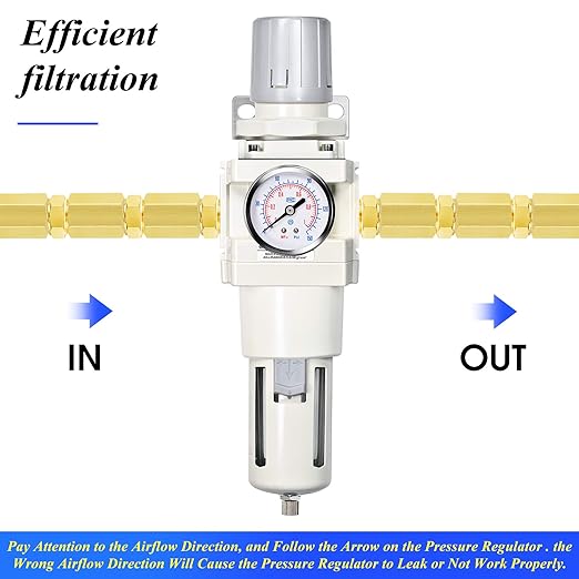 TAILONZ PNEUMATIC 3/4 Inch NPT Manual Drainage Air Filter Pressure Regulator - Image 4