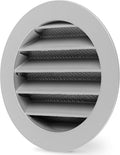 calimaero® WSGG 4" Inch Gray Round Metal Air Vent Grill Cover Flat Louver by Calimaero