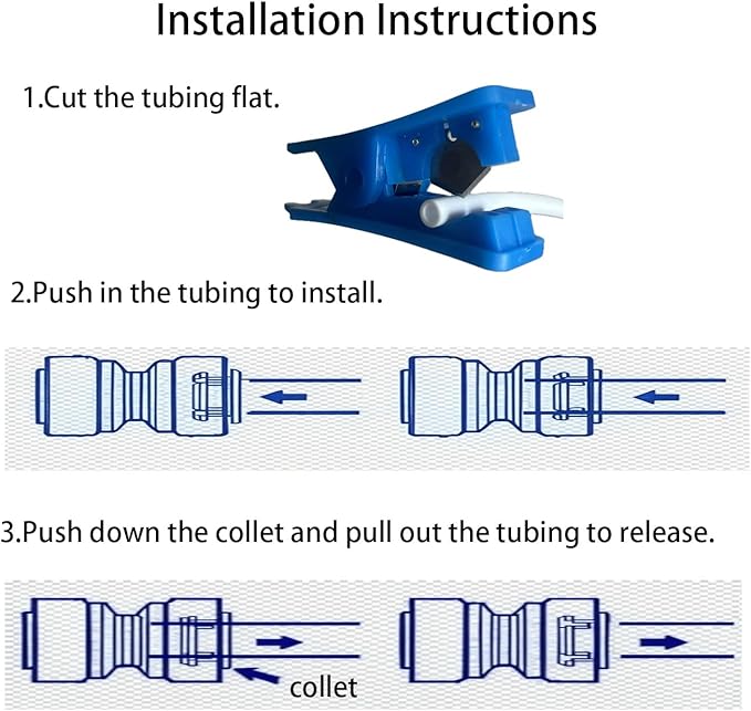 NSF 3/8" inch Water Line Tubing and Push to Connect Fittings - Image 3