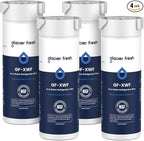 GLACIER FRESH XWF Replacement for GE XWF Refrigerator Water Filter Pack of 4 by GLACIERFRESH