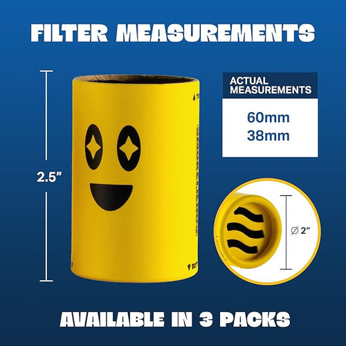 3 Pack Replacement Filters | Discreet HEPA & Carbon Filtration | Biodegradable - Image 2