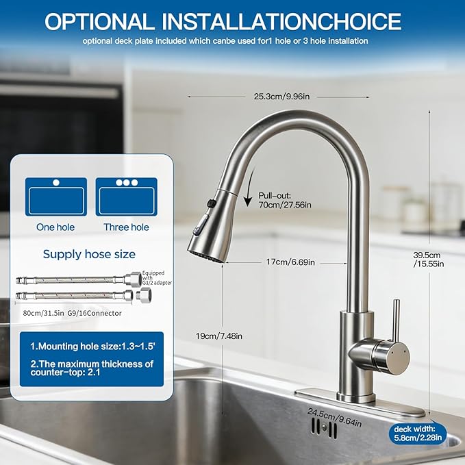 Kitchen Sink Faucet with Pull - Image 7