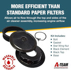 A-Team Performance High Flow Throttle Body Air Intake Filter - 14 in x 3 in - Image 3