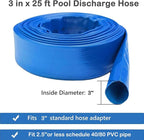 Eastrans 3 inch x 25 FT Pool Backwash Hose, 5 inch Width When Pool Hose Lay-Flat - Image 4