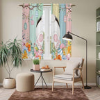 Easter Window Curtains 63 Inch Long 2 Panel Set, Rod Pocket Bedroom Curtains & - Image 7