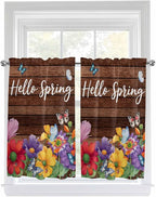 Spring Flowers Kitchen Curtains 54 Inches length, Watercolor Farmhouse Colorful by Unknown