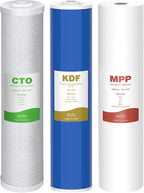 SimPure Whole House Water Filter Cartridges 5 Micron 20" x 4.5" PP+CTO+GAC/KDF by SimPure_Water