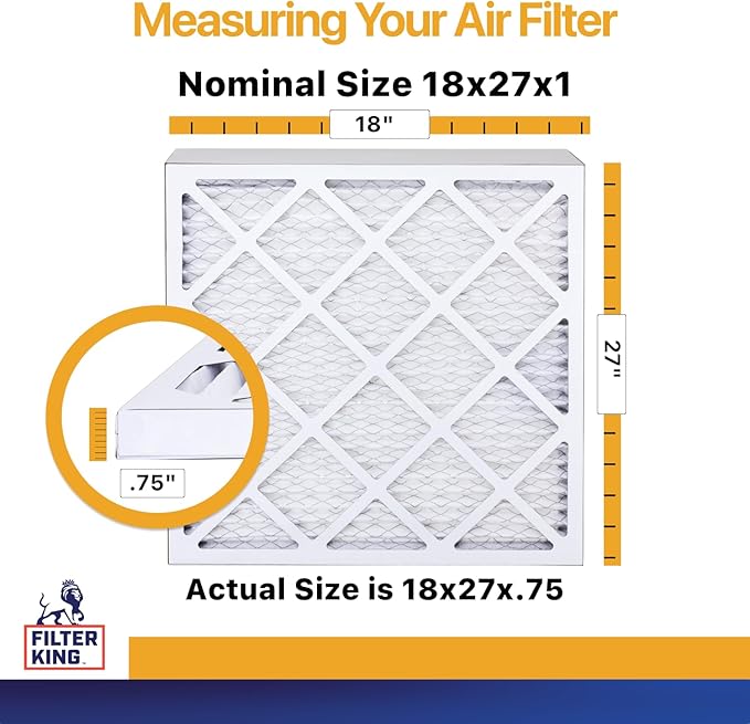 Filter King 18x27x1 Air Filter | 12-PACK | MERV 13 HVAC Pleated A/C Furnace - Image 2