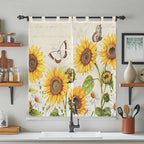 Farm Sunflowers Living Room Curtains 84 Inch Length, Window Curtains Tab Top - Image 3