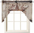 Country Star Swag Kitchen Curtains Valance and Tier Set, VintageRust Yellow by Unknown
