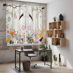 Easter Window Curtains 63 Inch Long 2 Panel Set, Rod Pocket Bedroom Curtains & - Image 6