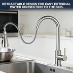 Kitchen Sink Faucet with Pull - Image 5