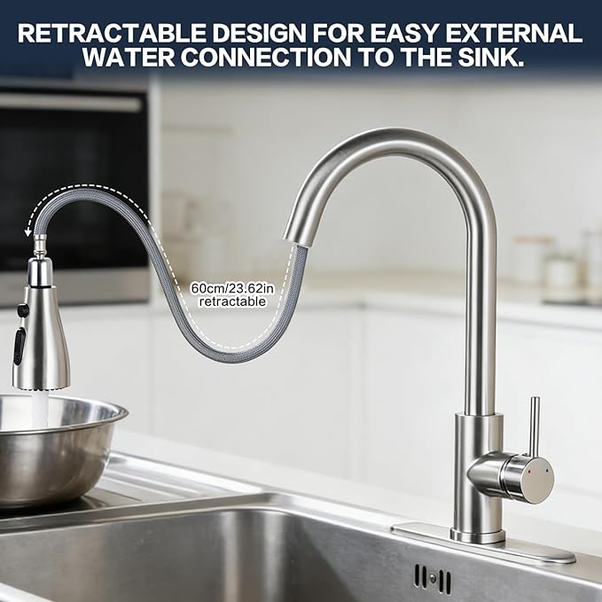 Kitchen Sink Faucet with Pull - Image 5