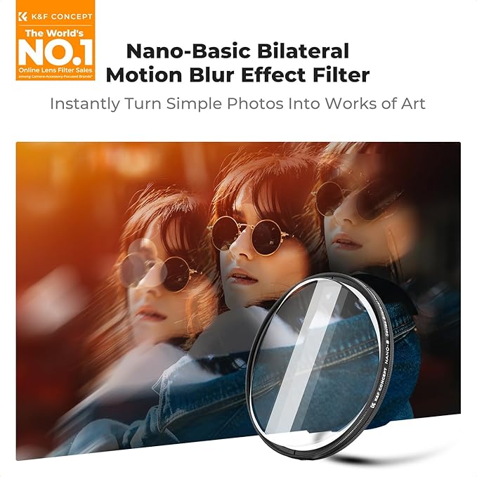 K&F CONCEPT 82mm Bilateral Blur Ghost Motion Filter Super Speed Effects - Image 2