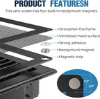 Magnetic Vent Covers with Vent Screen 5.1x11.3 Inch, Ceiling Air Vents to Block - Image 3