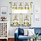 Lemon Gnomes Kitchen Curtains Set 3 Piece - Image 2