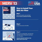 BNX TruFilter 16x25x1 MERV 13 AC Furnace Air Filter - Image 5