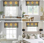 Summer Sunflower Sheer Valance Curtains - Image 9