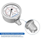 MEASUREMAN Fully Stainless Steel Hydraulic Glycerin Filled Pressure Gauge - Image 5