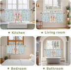 Easter Kitchen Tier Curtains 36 Inch Long 2 Panel Set, Rod Pocket Half Window - Image 8