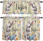 Happy Easter Kitchen Curtains Set 3 Piece by Unknown