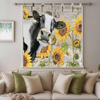 Yellow Sunflowers Living Room Curtains 84 Inch Length, Window Curtains Tab Top - Image 9