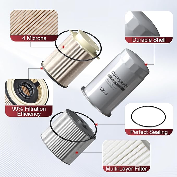 Marsram 6.7 Cummins Fuel Filter and Oil Filter Kit Fits - Image 4