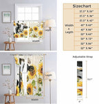 Yellow Sunflowers Living Room Curtains 84 Inch Length, Window Curtains Tab Top - Image 8
