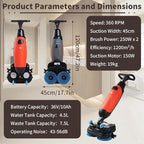 Rechargeable Floor Cleaner and Wet Dry Floor Machine, Dual-Brush Heads - Image 2