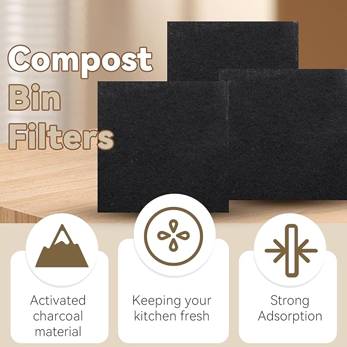 Biaungdo 6 Pack 5 Inch Sqaure Charcoal Filter Replacements - Image 2