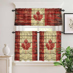 Kitchen Curtains Tiers and Valance Set of 3, Canada Light Filtering Window - Image 2