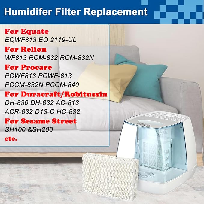4 Pack WF813 Humidifier Filter Replacement, Upgraded Humidifier Wick Filter - Image 5