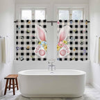 Easter Kitchen Curtains 45 Inch Long 2 Panel Set, Rod Pocket Window Treatment - Image 5