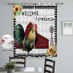 Farmhouse Rooster Living Room Curtains 96 Inch Length, Window Curtains Tab Top - Image 4