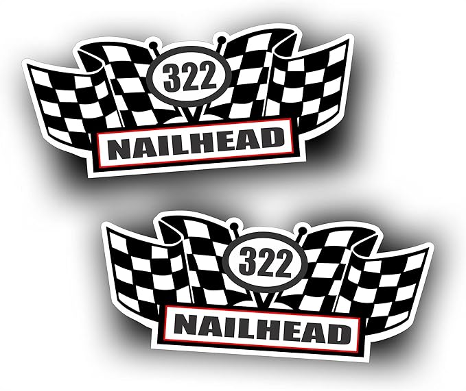 2X Engine Window Air Cleaner Sticker Decal, 322 Nailhead by Solar+Graphics+USA