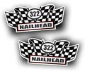2X Engine Window Air Cleaner Sticker Decal, 322 Nailhead by Solar+Graphics+USA