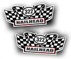 2X Engine Window Air Cleaner Sticker Decal, 322 Nailhead by Solar+Graphics+USA