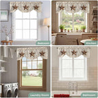 Western Texas Star Retro Tie Up Valance Curtains - Image 8