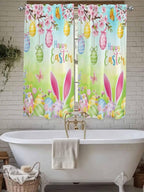 Easter Living Room Curtains 72 Inches length, Spring Bunny Colorful Rabbit Eggs - Image 7