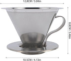 316 Stainless Steel Pour Over Coffee Dripper - Image 4