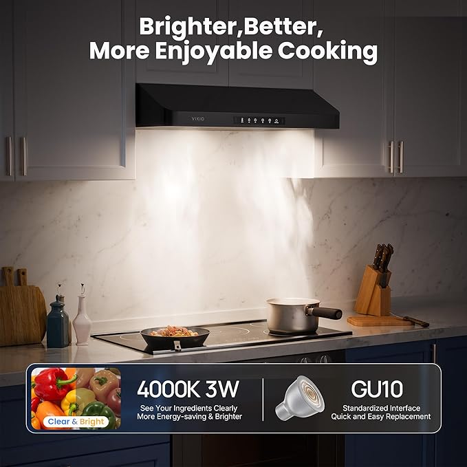 Range Hood 30 inch Under Cabinet, VIKIO HOME Hood Vents - Image 8