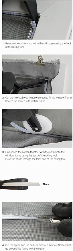 Premium Window Screen DIY KIT 39" 51" Blocks Rain, Pet Scratch, Fine Dust 99% - Image 9