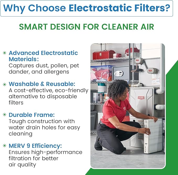 Filter Everything Electrostatic Furnace Filter – Washable Permanent Air Filter - Image 4