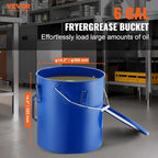 VEVOR Fryer Grease Bucket - 6 Gal Carbon Steel Oil Disposal Caddy - Image 2