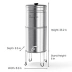 Culligan MaxClear 2.25 Gallon Gravity Water Filter System, Brushed - Image 8