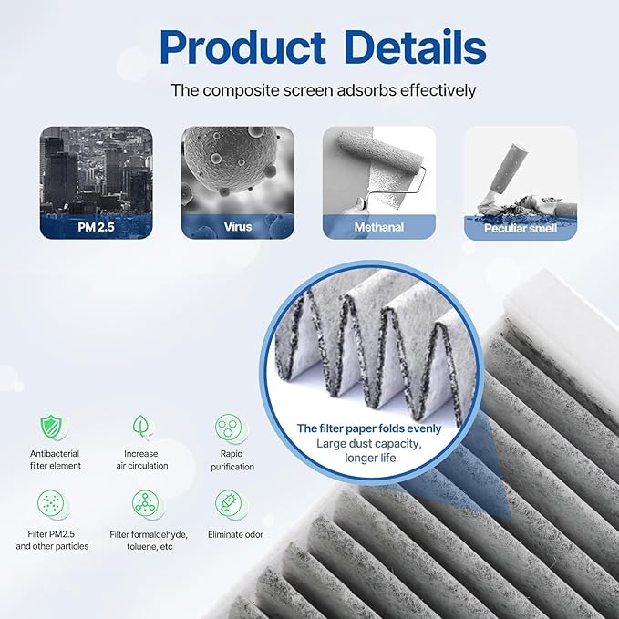 RUITO Cabin Air Filter, Fits 2019-23 S60, 2017-23 S90, 2019-23 V60, 2020-23 V60 - Image 3